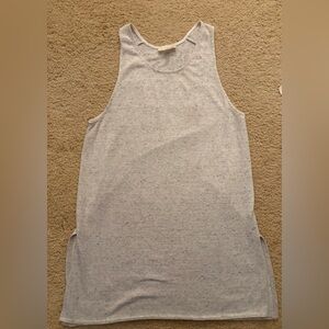 Wilfred Free White Marled Yarn Sleeveless Tunic Top